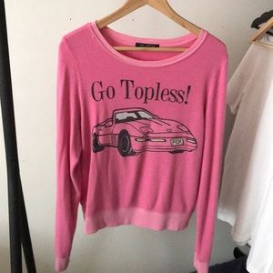 Wildfox hot pink sweater